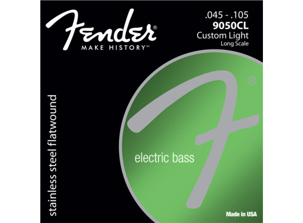 Fender Stainless Steel Flatwound, 9050CL .045-.105 Gauges Fender Stainless Steel Flatwound, 9050CL .045-.105 Gauges